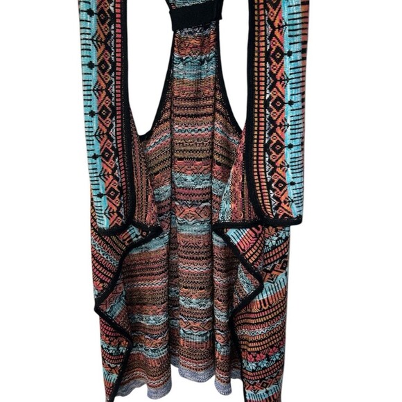 Alley & Gabby Sweater Vest XL Aztec southwest long line open lagenlook USA made - Picture 1 of 9